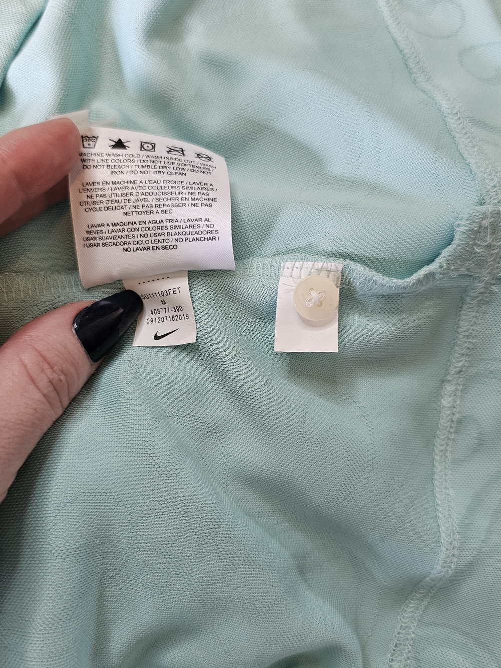 Nike Golf Dri-FIT Sleeveless Polo Shirt Aqua Jacquard NWT Women's Medium - Picture 8 of 8